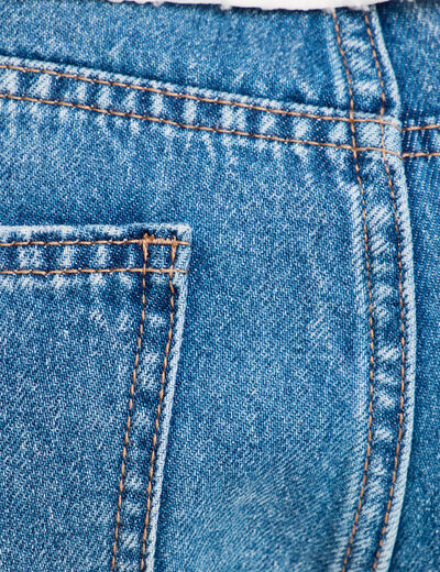 Jeans droit denim double stone femme