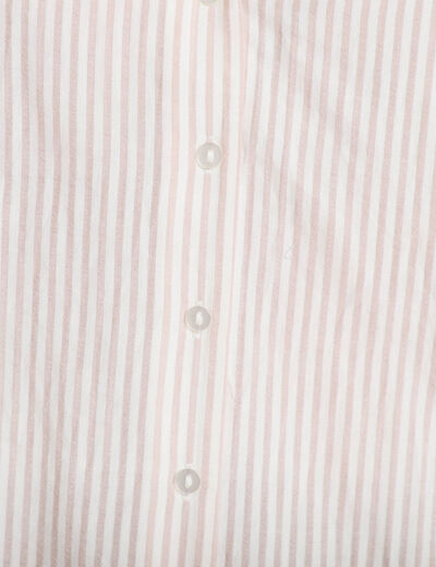 Blouse col v broderie manches 3/4 sable femme