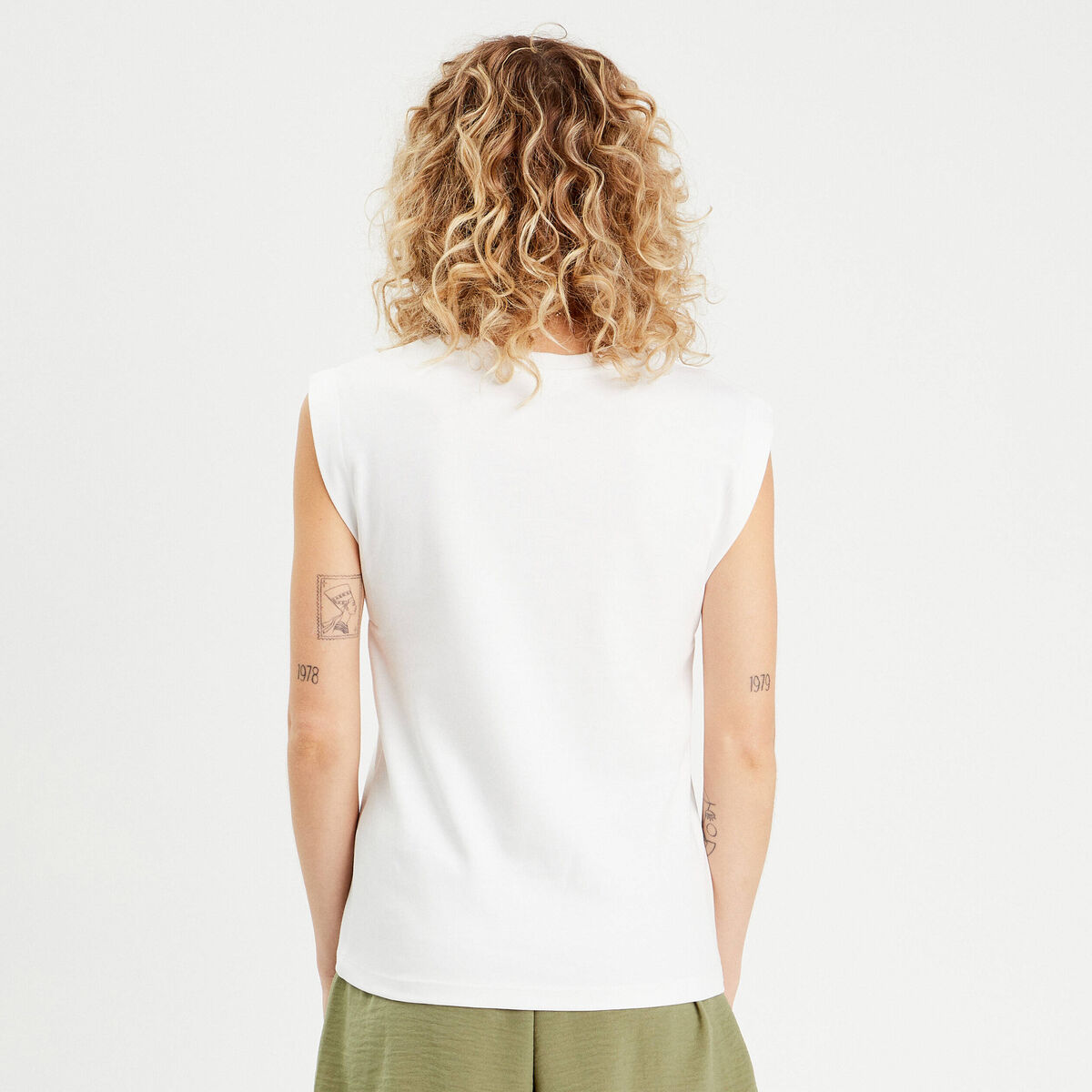 T-shirt manches courtes blanc femme