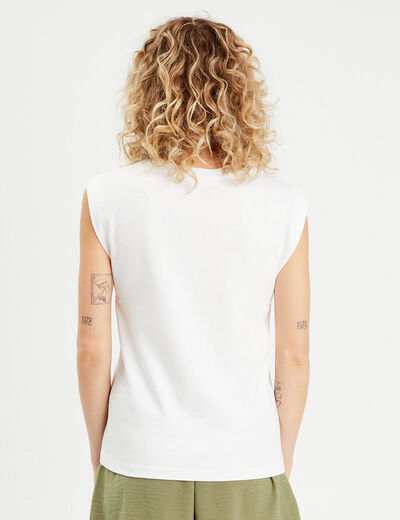 T-shirt manches courtes blanc femme