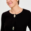 Gilet p&eacute;plum noir femme