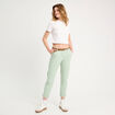 Pantalon chino 7/8ème vert pastel femme