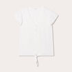 Blouse manches courtes ecru femme