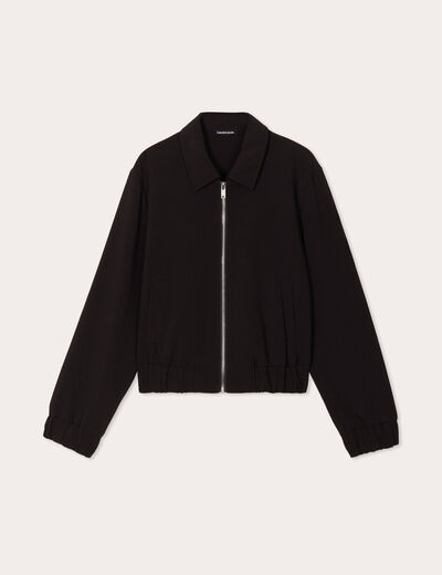 Veste zippée noir femme