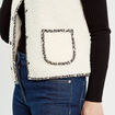 Gilet sans manches ecru femme