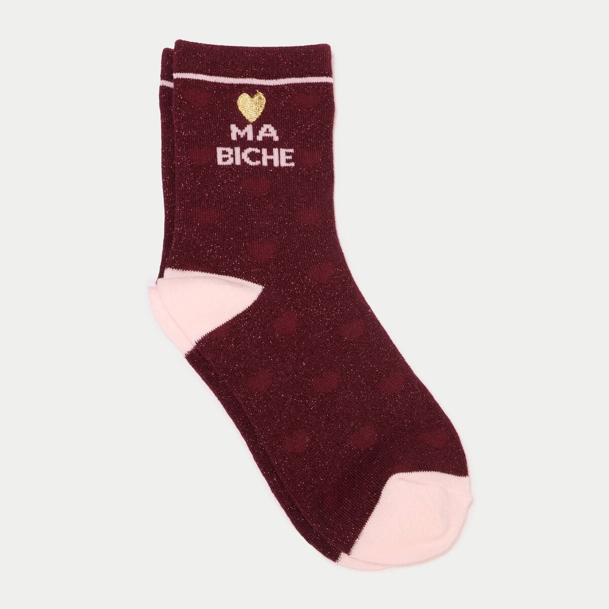 Bo&icirc;te cadeau chaussettes bordeaux femme