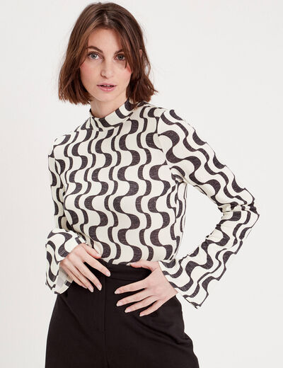 T-shirt manches pagodes blanc femme