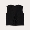 Gilet sans manches polaire noir femme