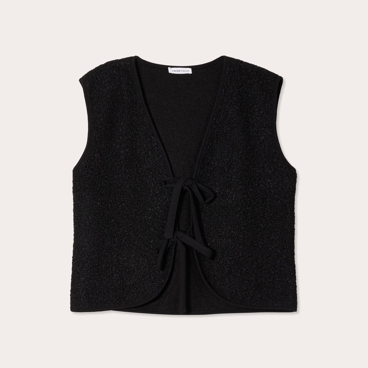 Gilet sans manches polaire noir femme