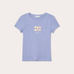 T-shirt manches courtes bleu gris femme