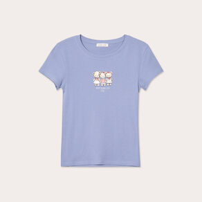 t shirt manches courtes bleu gris femme T-shirt manches courtes bleu gris femme