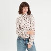 T-shirt col montant blanc femme