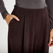 Pantalon bouffant taille standard marron femme