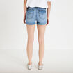Short stretch en jean taille basse denim double stone femme