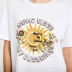 T-shirt oversize manches courtes blanc femme