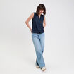 Blouse sans manches bleu marine femme