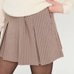 Jupe évasée plissée beige femme