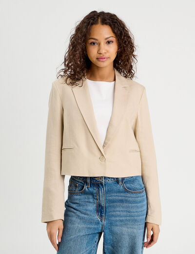 Veste esprit blazer beige femme