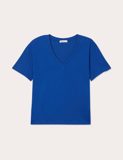 T-shirt manches courtes bleu electrique femme
