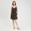 Robe patineuse bretelles fines noir femme
