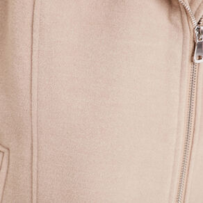 manteau droit avec capuche beige femme Manteau droit avec capuche beige femme