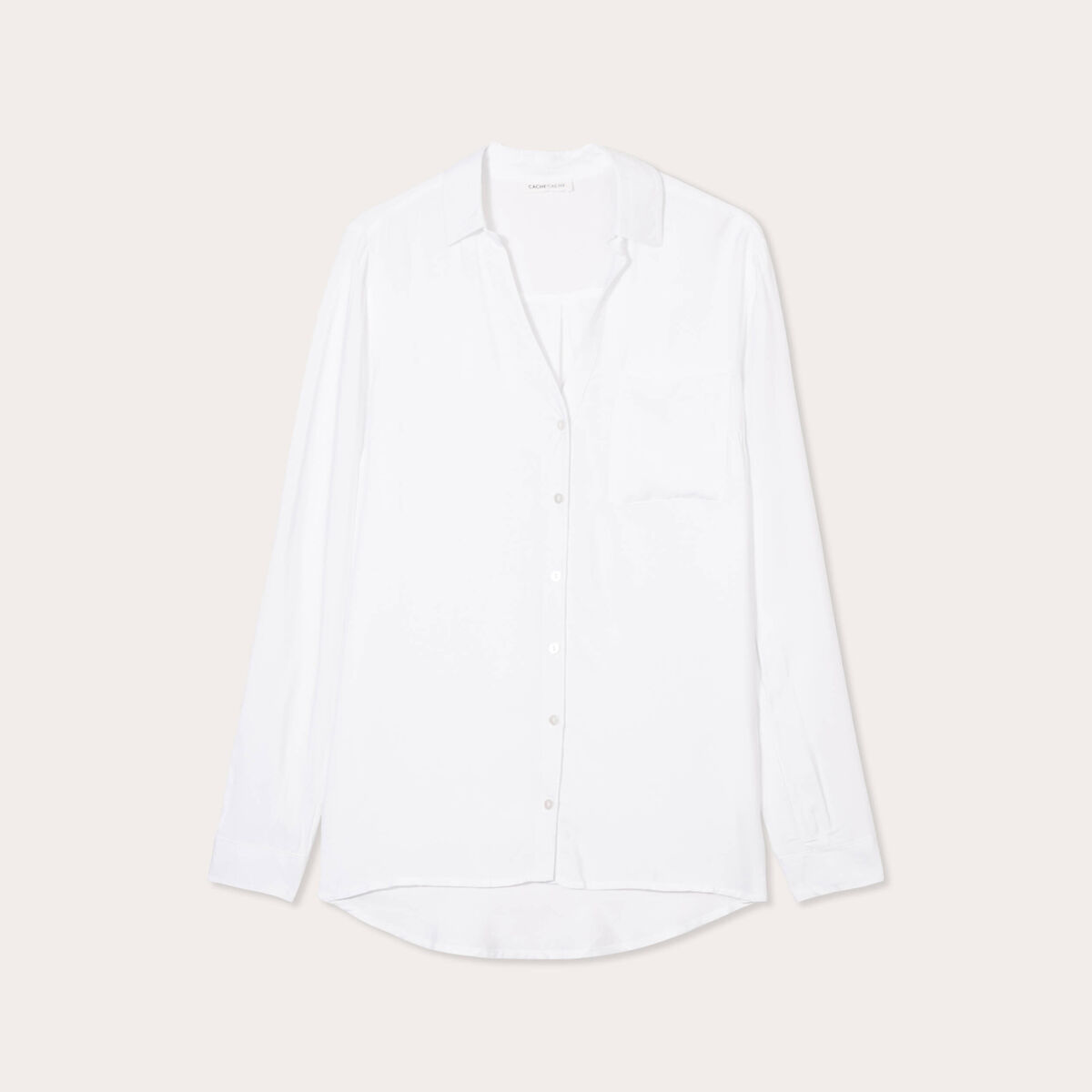 Chemise manches longues ecru femme