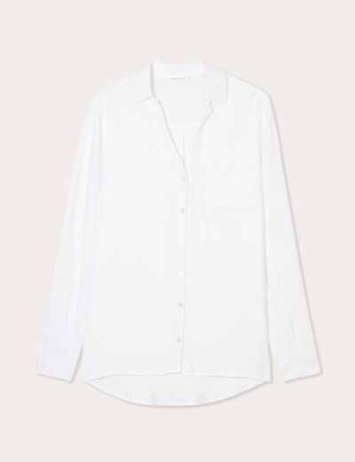 Chemise manches longues ecru femme