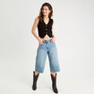 Gilet sans manches col en V noir femme