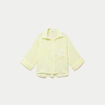 Blouse ample col tunisien manches 3/4 jaune femme