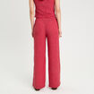 Pantalon large rouge foncé femme