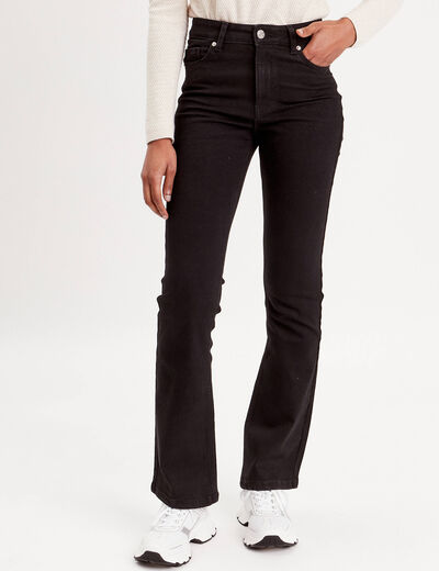 Jeans bootcut denim noir femme