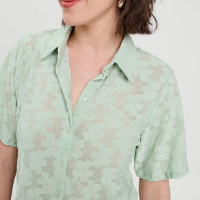 chemise manches courtes vert clair femme Chemise manches courtes vert clair femme