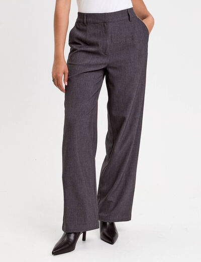 Pantalon gris foncé femme