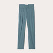 Pantalon cigarette ceinturé vert foncé femme
