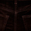 Pantalon bootcut taille haute velours marron fonc&eacute; femme