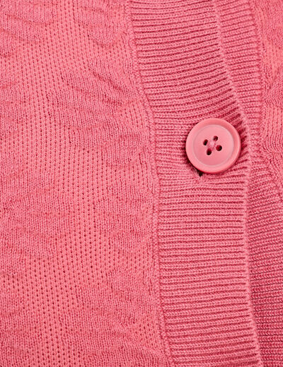 Gilet manches longues vieux rose femme
