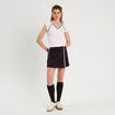 Jupe-short droite stretch noir femme
