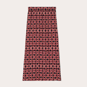 jupe midi evasee fluide rouge femme Jupe midi évasée fluide rouge femme