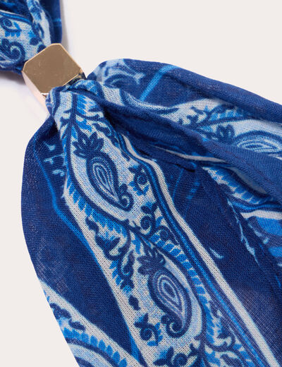 Foulard bleu fonc&eacute; femme