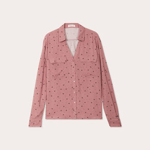 Chemise manches longues rose femme