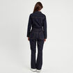 Combinaison pantalon en jean denim brut femme