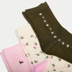 Lot de 3 paires de chaussettes rose clair femme