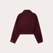 Veste tweed boutonnée bordeaux femme