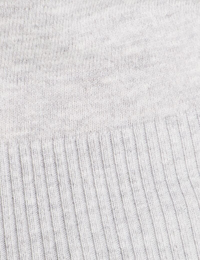 Pull effet 2-en-1 gris foncé femme