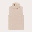 Pull avec cagoule beige femme
