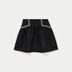 Jupe courte &eacute;vas&eacute;e taille haute noir femme