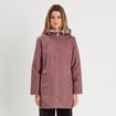 Parka réversible à capuche vieux rose femme