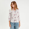 Chemise manches 3/4 blanc femme