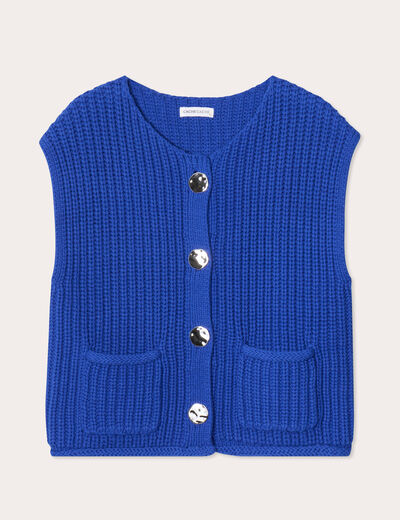 Gilet sans manches bleu electrique femme
