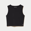 D&eacute;bardeur col rond noir femme
